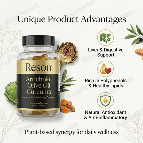 Vegan Artichoke Olive Oil Curcuma capsuels | OEM Manufacturer