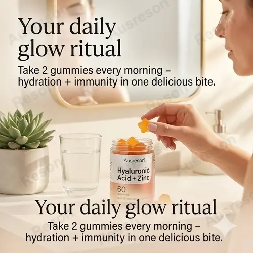 Hyaluronic Acid + Zinc Gummies for skin Manufacturer | Reson