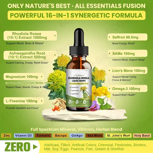 Liposomal Rhodiola Rosea drops OEM | Stress & Energy Support