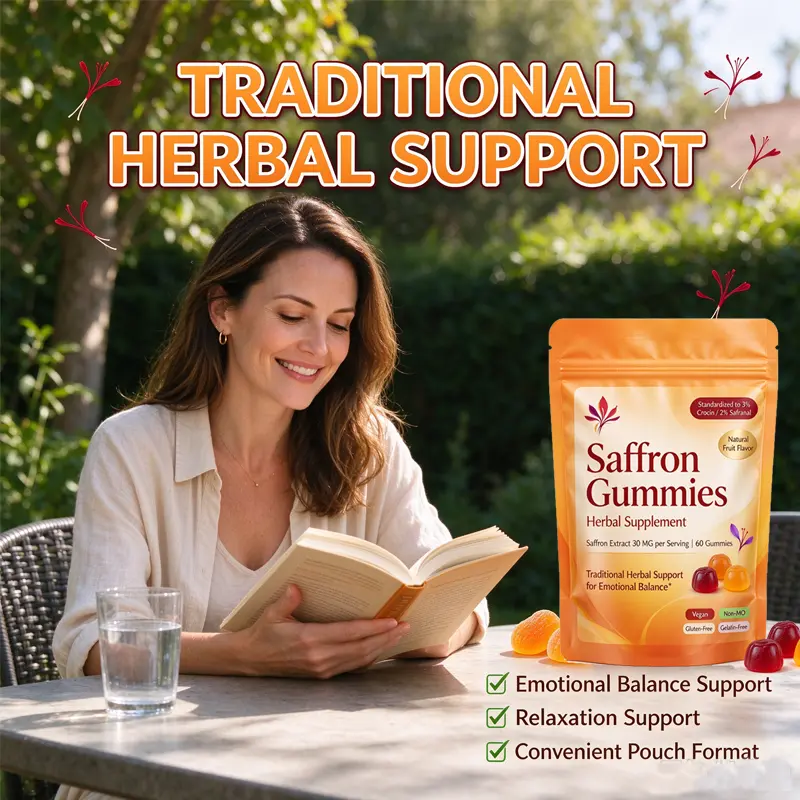 Saffron extract gummies for mood support Private Label supplier