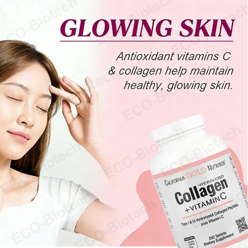 vitamin c collagen Tablets Type I & III supplement oem own brand