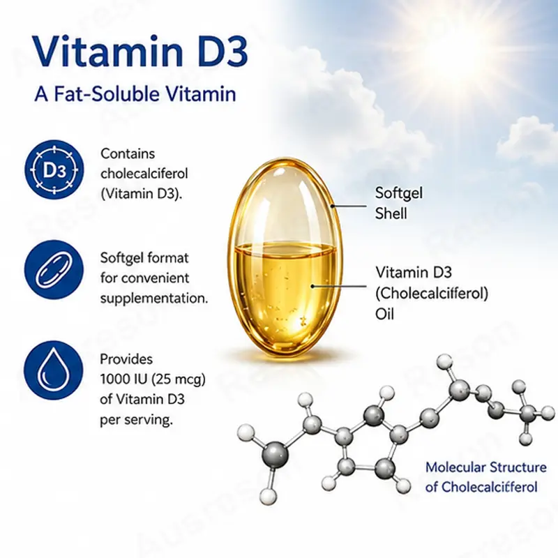 High bioavailability Vitamin D3 softgel for bone health bulk supplier