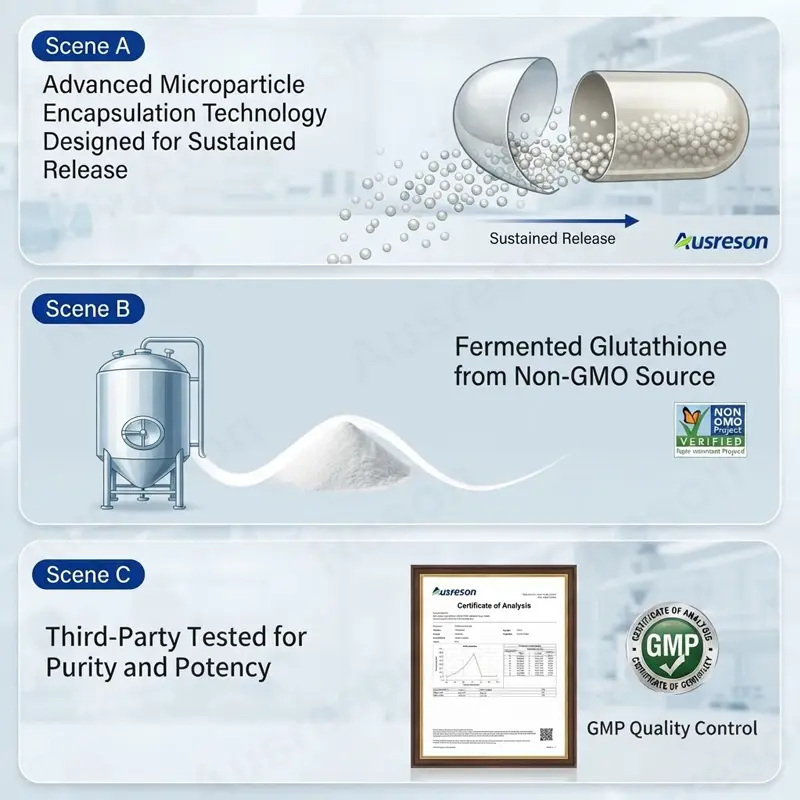 Glutathione microbead capsules for skin oem bulk supplier