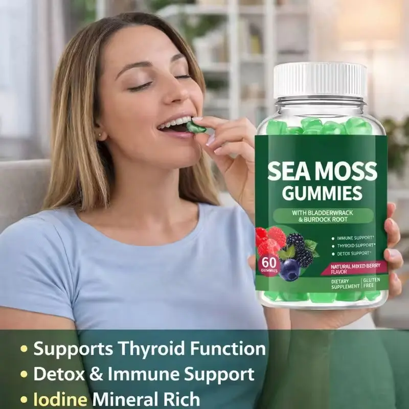 Vegan Sea Moss Bladderwrack Gummies Gut Health Support Manufacturer