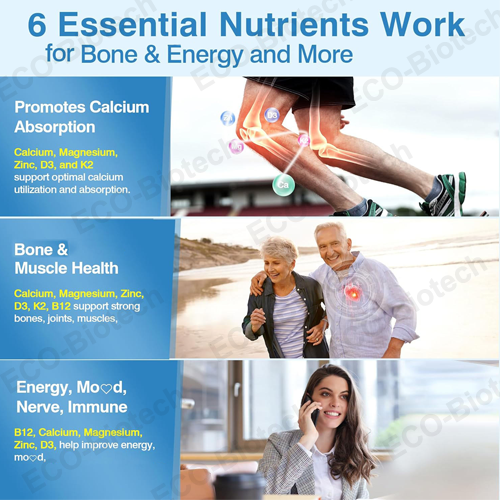 Liposomal Vitamin D3 K2 Calcium softgels for bone & Heart Health