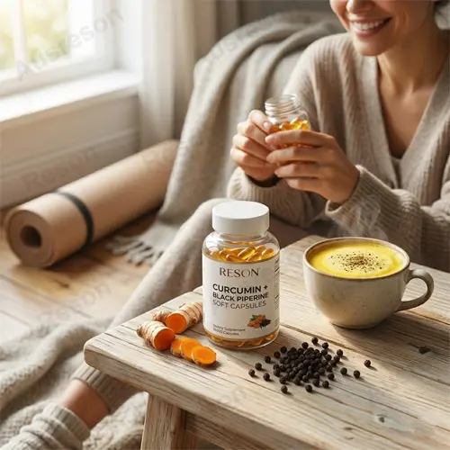 Curcumin + Black Piperine Soft Capsules | Private Label Manufacturer