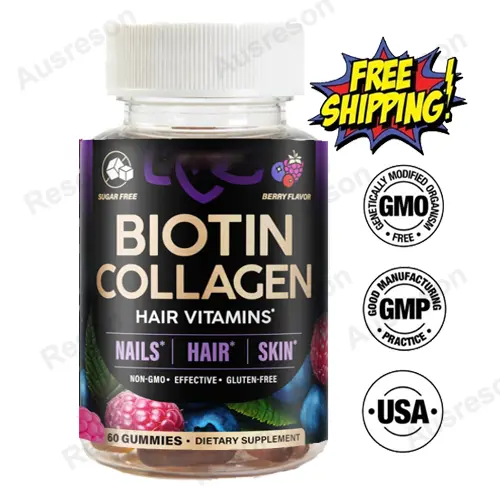 Biotin Gummies with Collagen Hair Growth , Skin, Nail | Reson