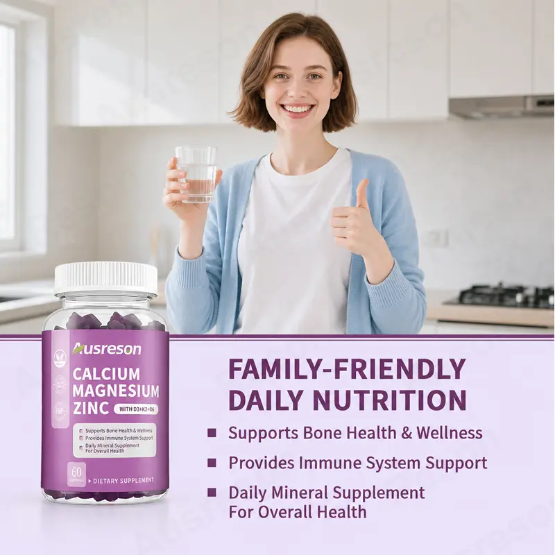 Calcium Magnesium Zinc Vitamin D3 gummies bone supplement bulk supplier