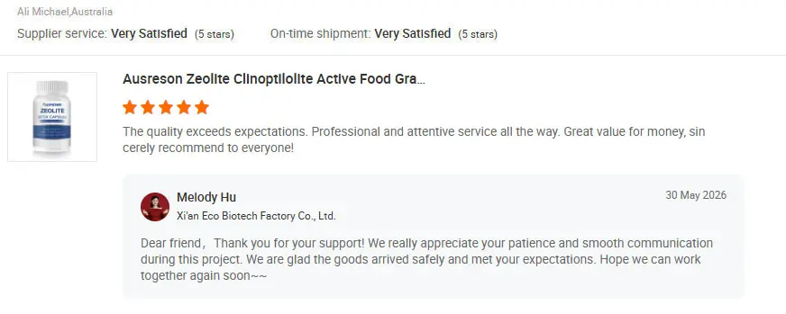 Activated Zeolite Capsules feedback