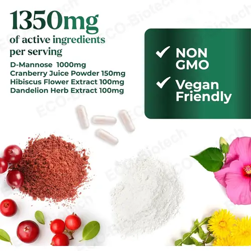 D-Mannose Capsules with Cranberry: Urinary tract health