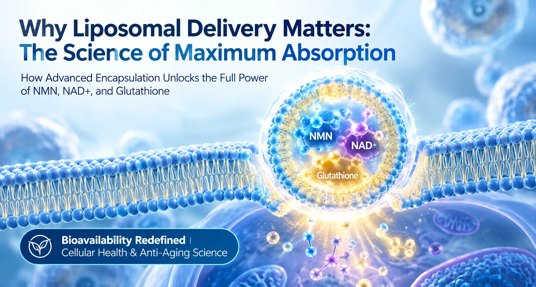 liposomal NMN, NAD+, and Glutathione