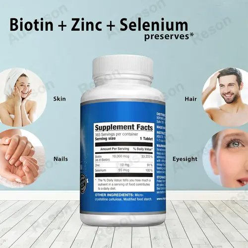 Biotin Selenium and Zinc capsules for Hair Growth, Skin, Nails