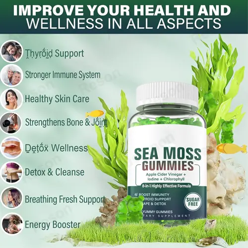 sea moss gummies: thyroid, skin, and immunity