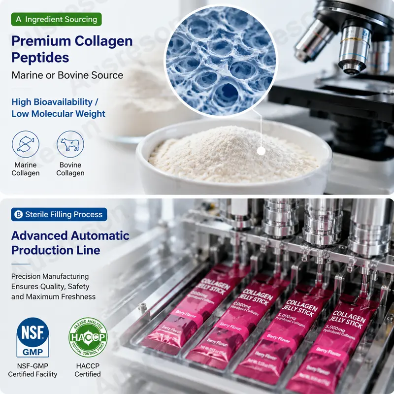Collagen Peptides Jelly Stick OEM Manufacturer