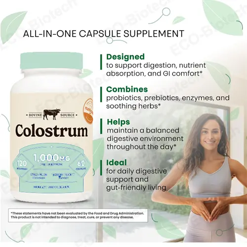 Colostrum Capsules for Gut Health & Immune Support High IgG (25%)