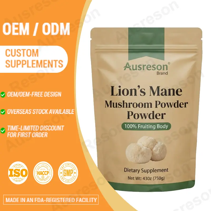 organic Lion's Mane Mushroom powder bulk Manufacturer