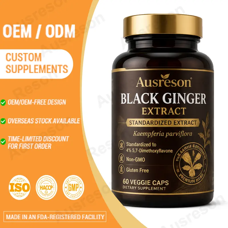 Black Ginger Extract capsules bulk supplier Natural energy supplement