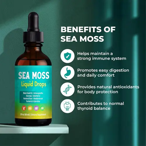 Organic sea moss liquid drops 2000mg manufacturer