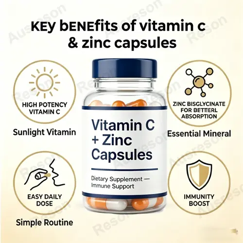 Manufacturer vitamin c & zinc capsules Immune support supplement