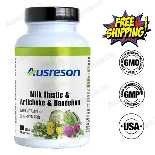 Milk Thistle Artichoke Dandelion Capsules Natural Liver Support