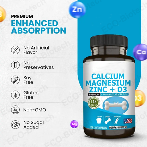 Calcium Magnesium Zinc Vitamin D3 tablets Bone Teeth Muscle