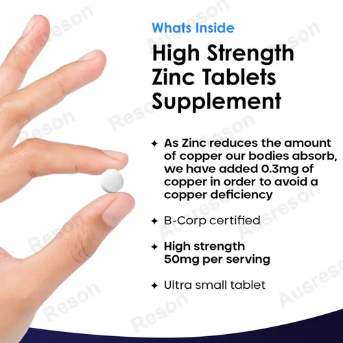 Zinc Tablets | High-Potency Immune & Skin Support