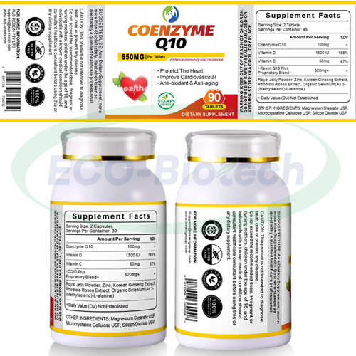 100mg Coenzyme Q10 Capsules supplement supplier