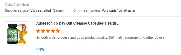 15 Day Gut Cleanse Capsules feedback